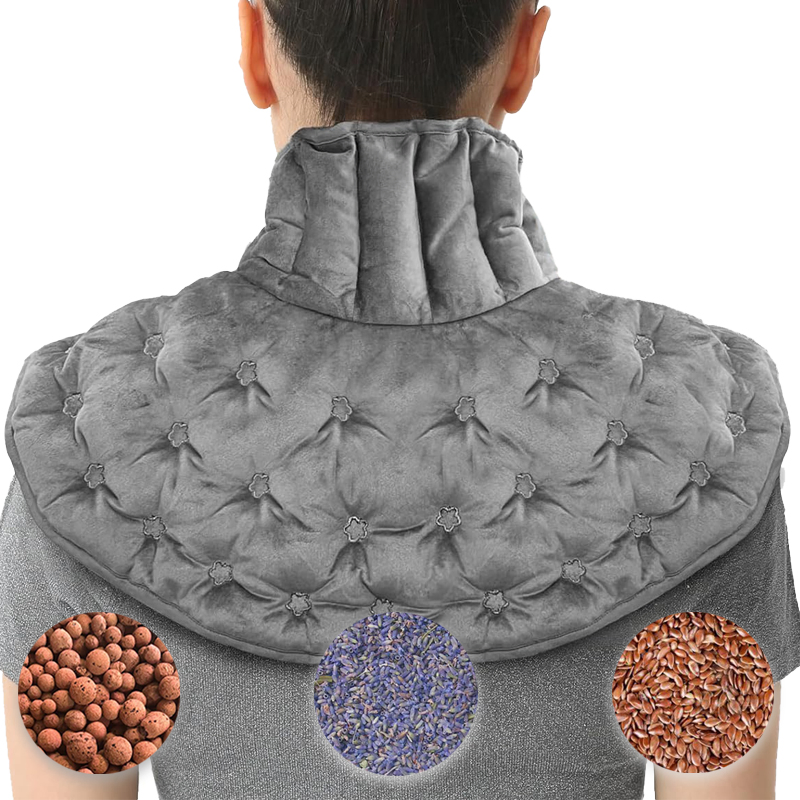 Microwave Moist Heat Pack Thermal Neck and Shoulder Wrap Weighted Lavender Pain Relief Heating Pad