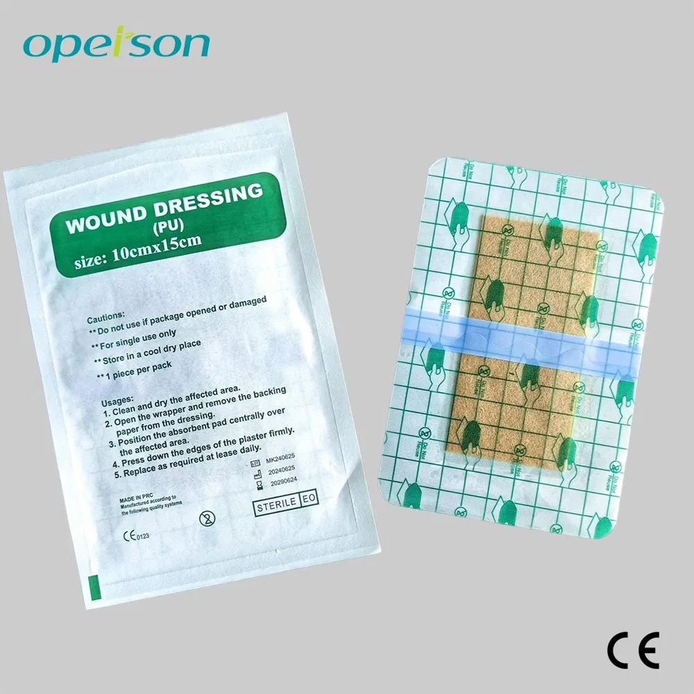 Surgical Medical Sterile Adhesive Disposable Non Woven Plaster Hydrocolloid Wet Chronic Difficult-to-Heal Wound Dressing with CE