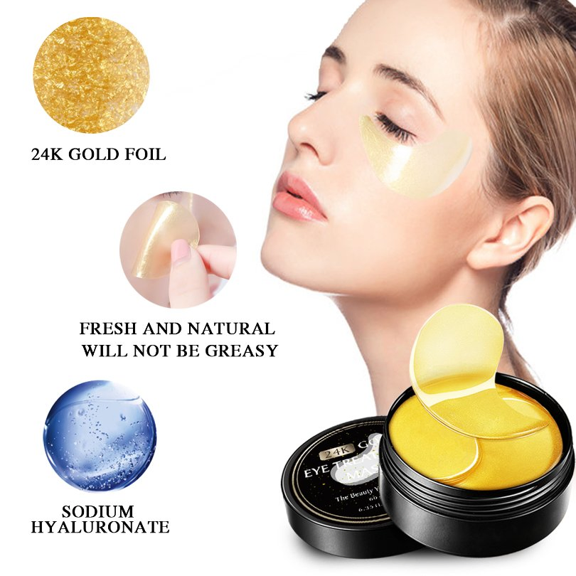 Wholesale 24K Gold Collagen Eye Mask Reducing Dark Circles Anti-Wrinkle Deep Hydration Eye Patches