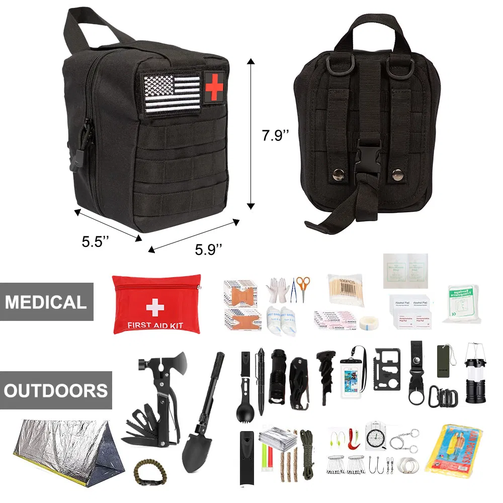 Survival Kit Tactical First Aid Medical Bag Tactical Emergency Tools Kit