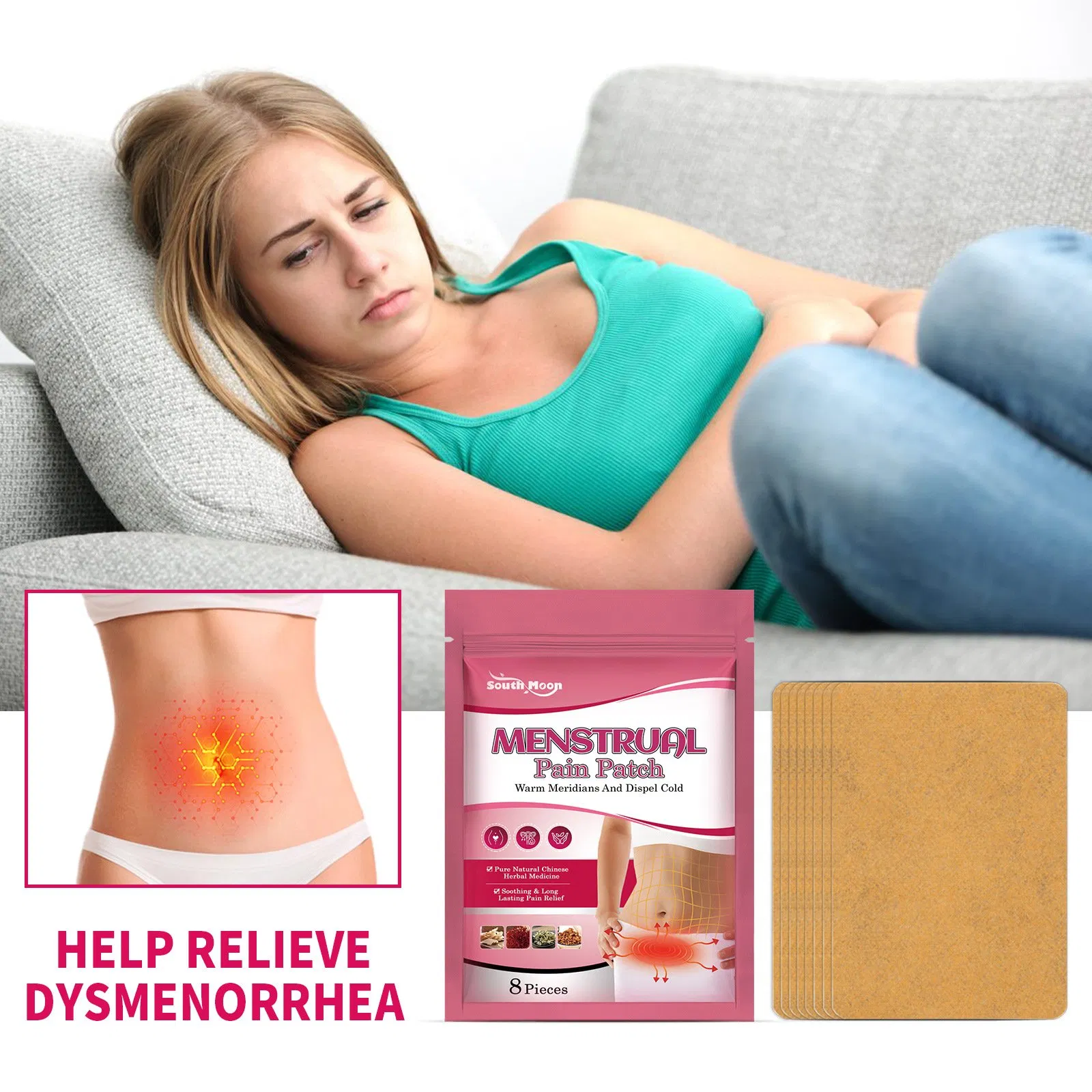 Warm Paste Heat Patch Menstrual Cramp Relief Pain Patch