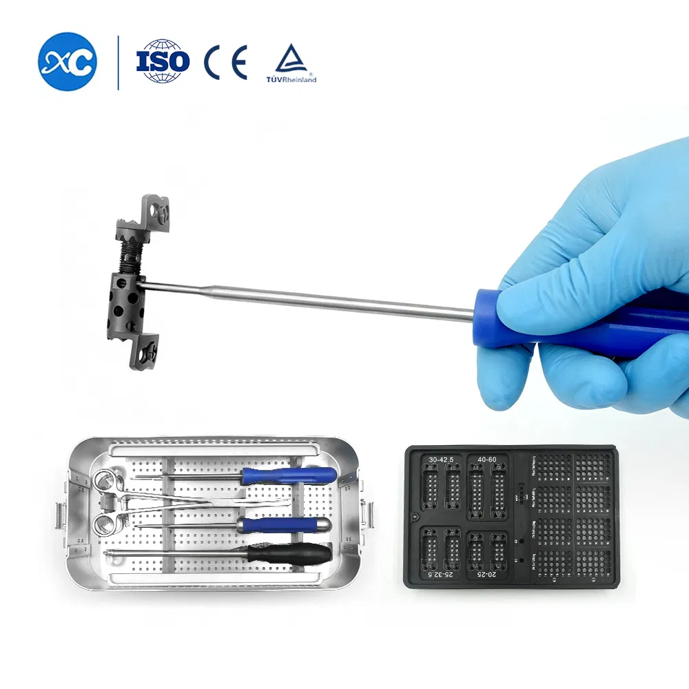 Factory Direct Supply Cervical Orthopedic Implants Expandable Titanium Cage Instrument Set