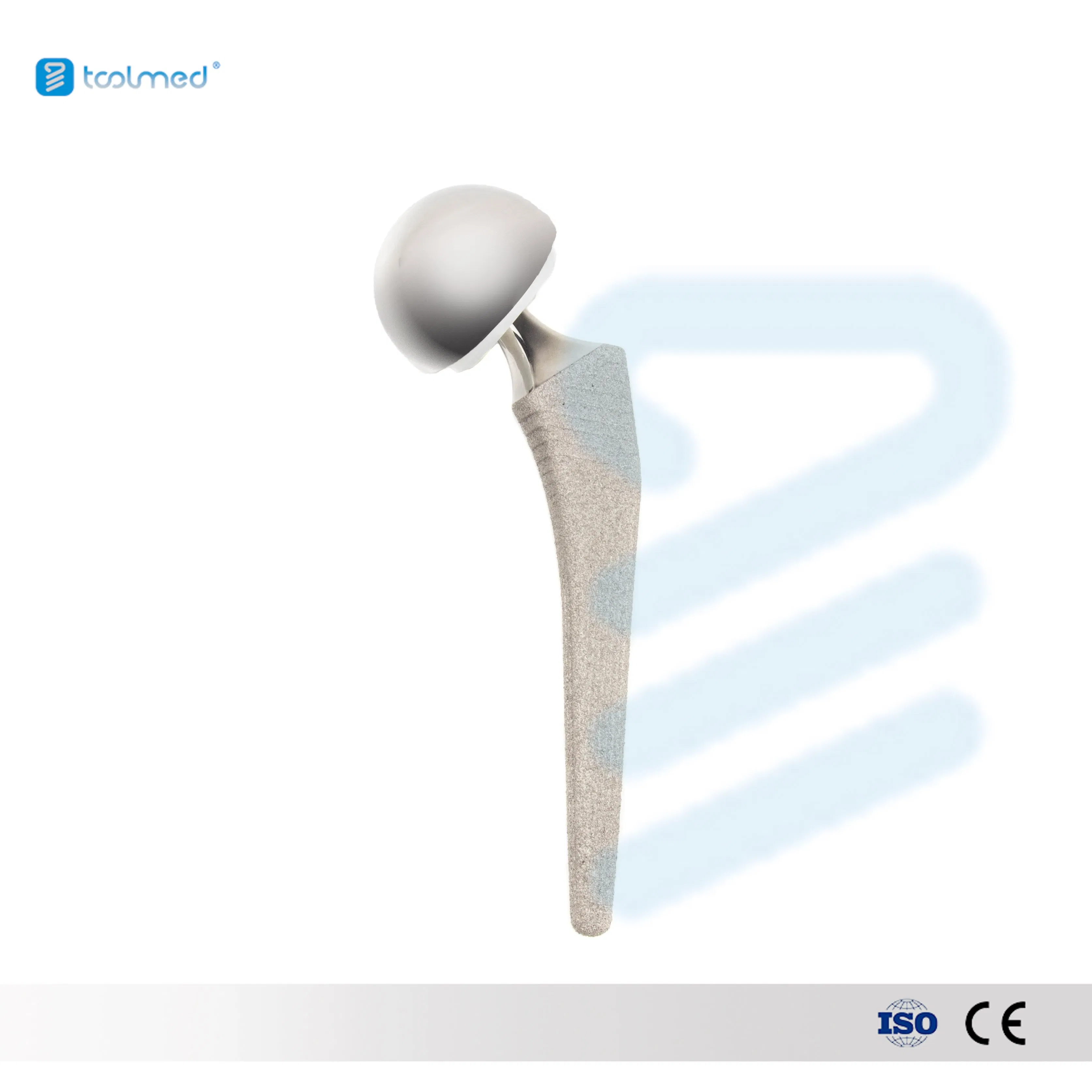 Total Hip Replacement Prosthesis Corail Femoral Stem, Artificial Hip Joint System Titanium Hip Joint Prosthesis Implant