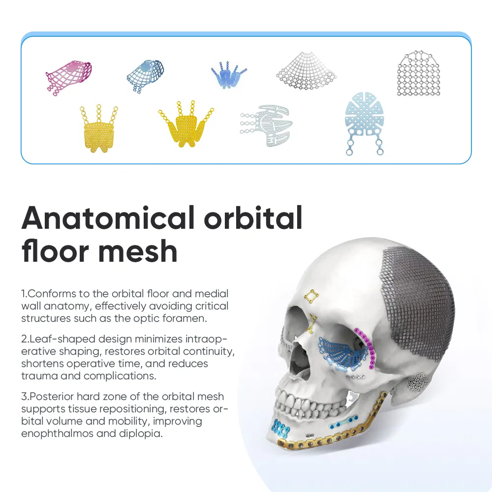Wholesale 1.5mm Maxillofacial Titanium Mesh Implant Orthopedic Plate Orbital Floor Mesh