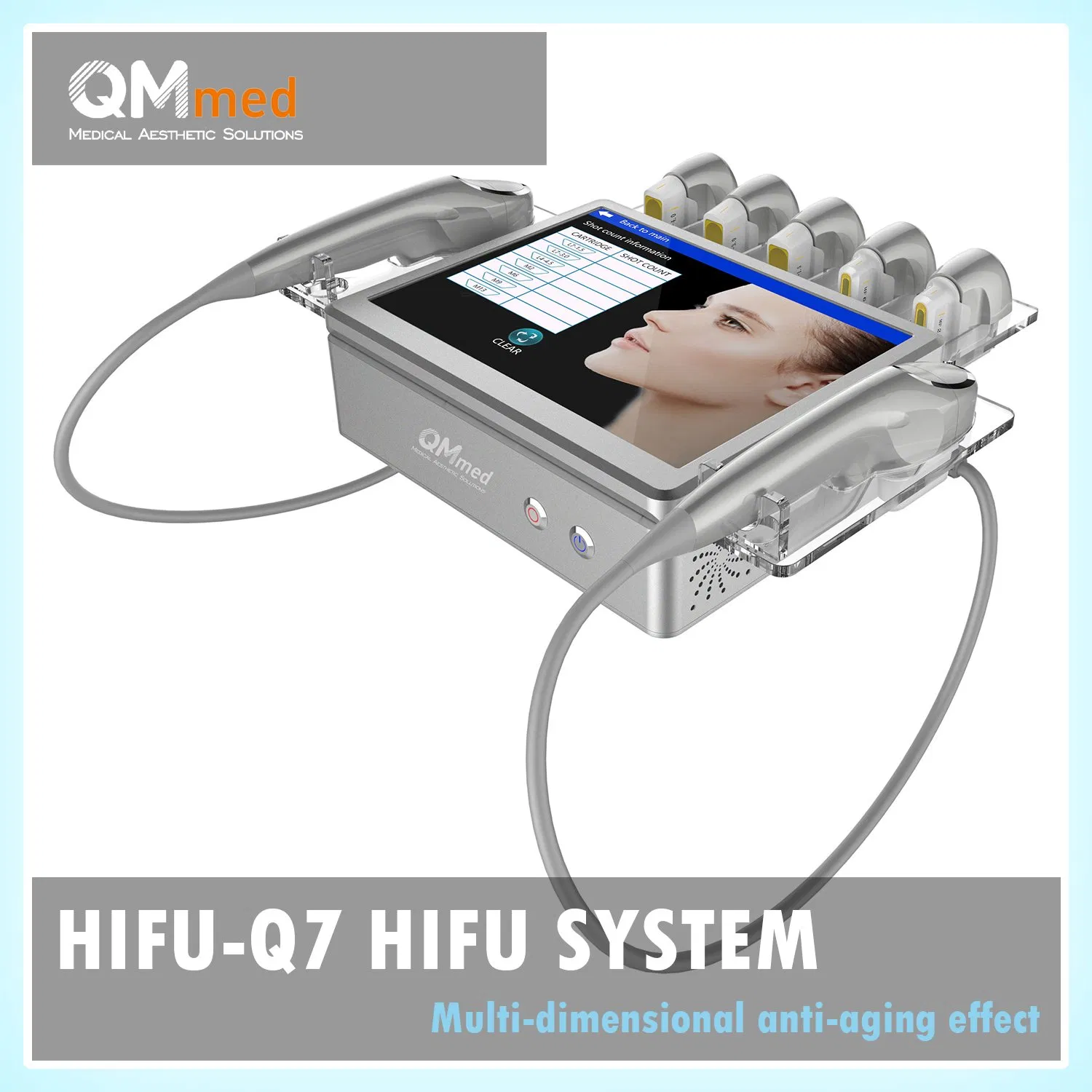 Custom OEM Medical Beauty Ultrasound Solution with Multi Frequency Probes Hifu Beauty Machine