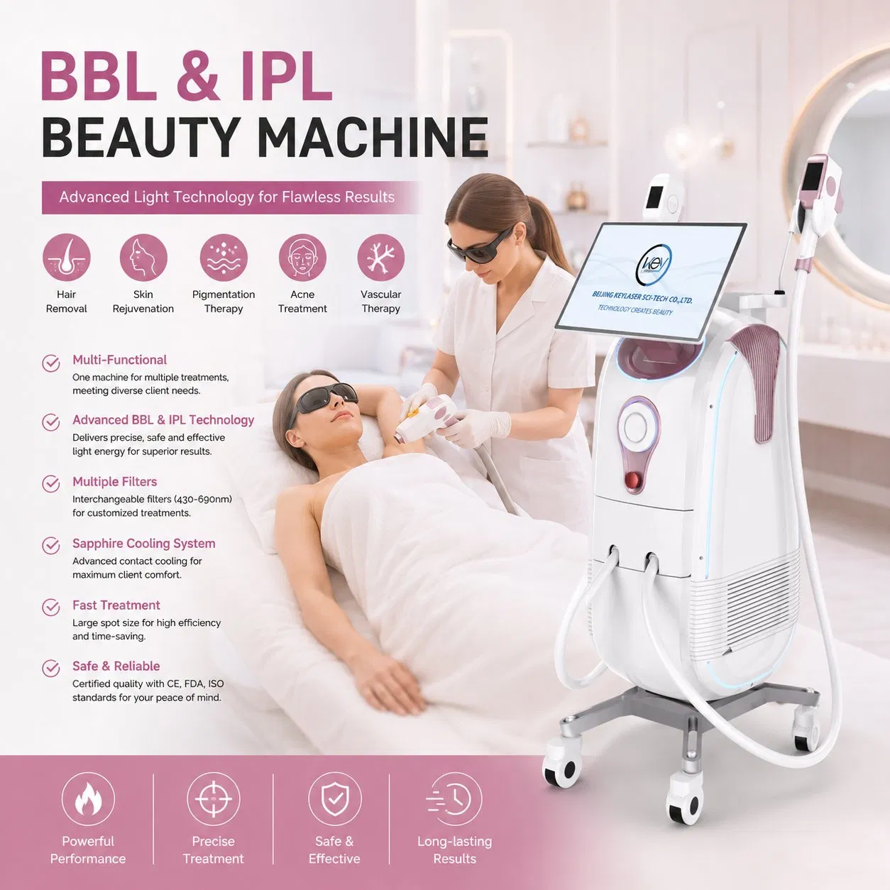 Multifunctional Bbl IPL Device for Hair Removal Skin Tightening Pigment Removal