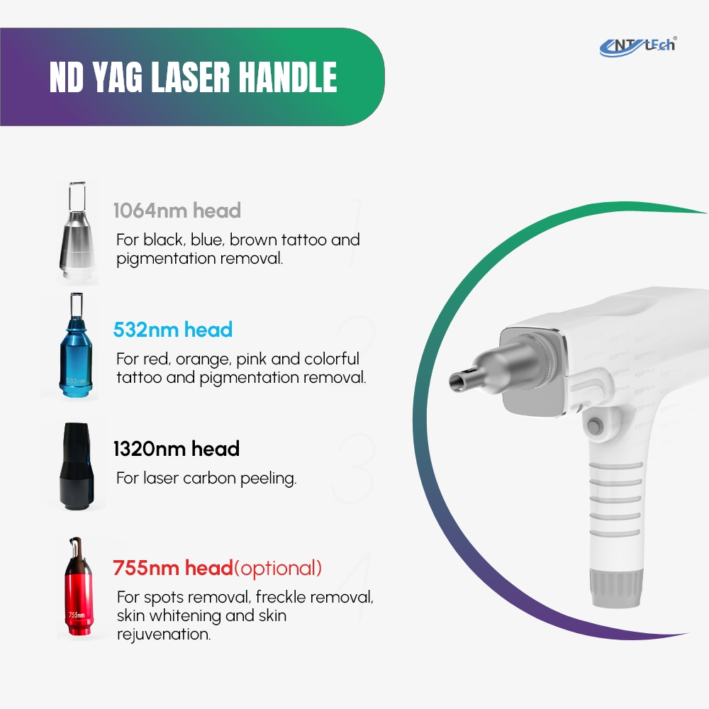 Double Handle Mdr Approved 4 Wavelength Diode Laser Hair Removal Laser Nd Yag Tattoo Removal Machine