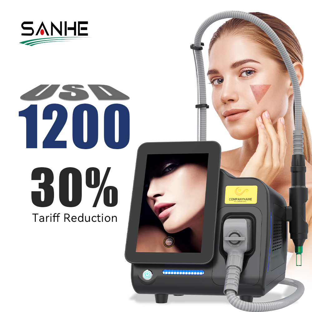 Carbon Peeling Laser 1064 Nm 532 Nm Q Switched Nd Yag Laser Parts Tattoo and Hair Removal Machine