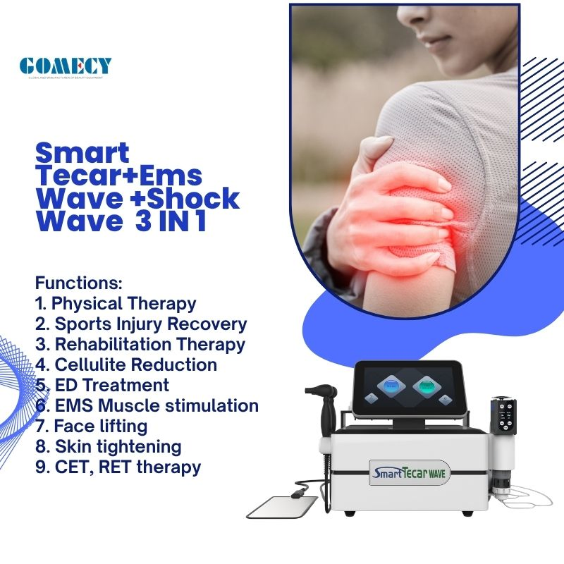 Smart Tecar EMS Wave Machine Sports Rehabilitation Physical Therapy Equipment 5-200 Mj Energy