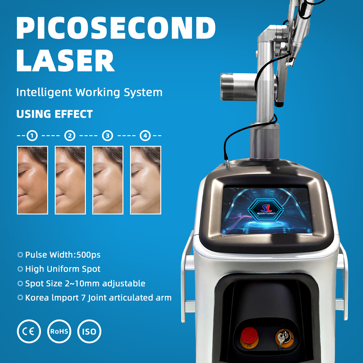 Hot Selling Q-Switch NdYag Laser Tattoo Removal Machine for Skin Rejuvenation and Commercial Use