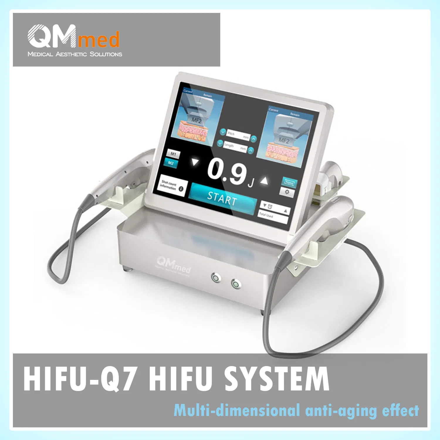 Custom OEM Medical Beauty Ultrasound Solution with Multi Frequency Probes Hifu Beauty Machine
