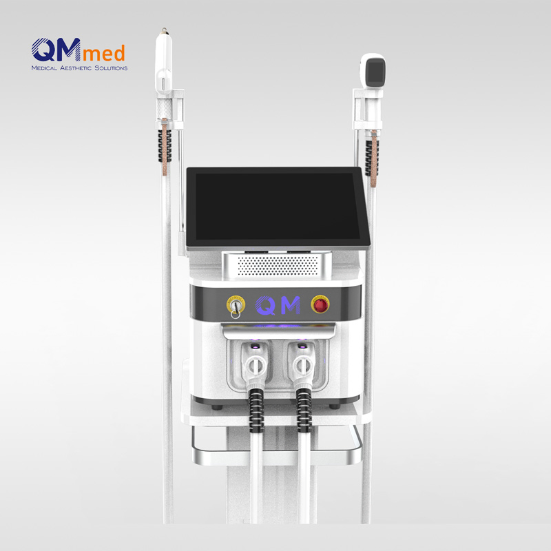Multifunction Hair Removal Tattoo Removal 15.6 Inch Touch Screen Interchangeable Handpieces Air Cooling Safety Lock LED Light Skin Care Beauty Device