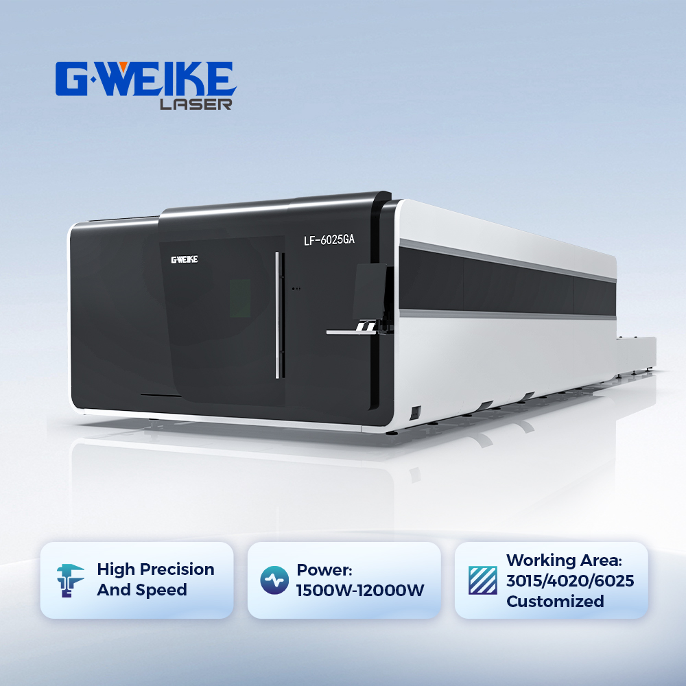 Automatic AI 1000W-8000W Metal CNC Fiber Laser Cutter With Cypcut Control System
