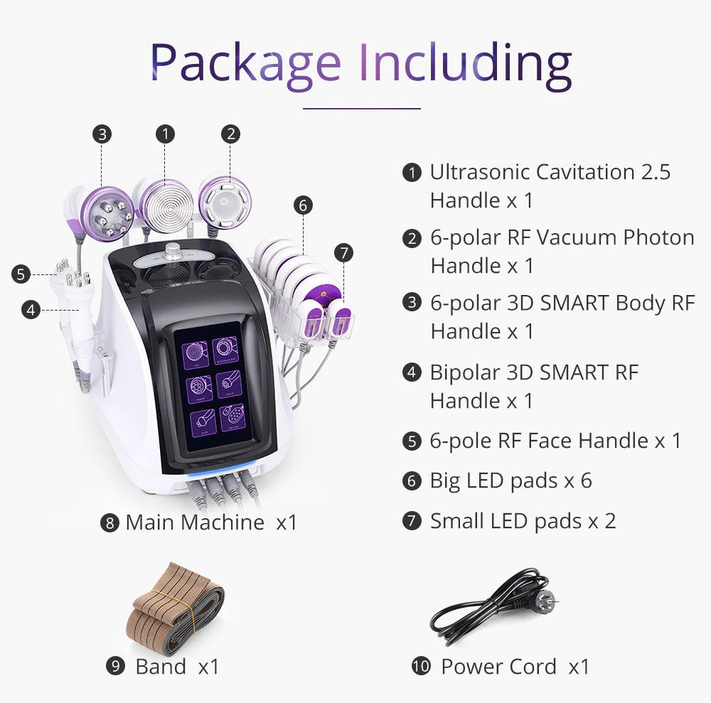 Cavitation Loss RF Skin Tightening Lipo Laser Body Slimming Vacuum Cavitation System