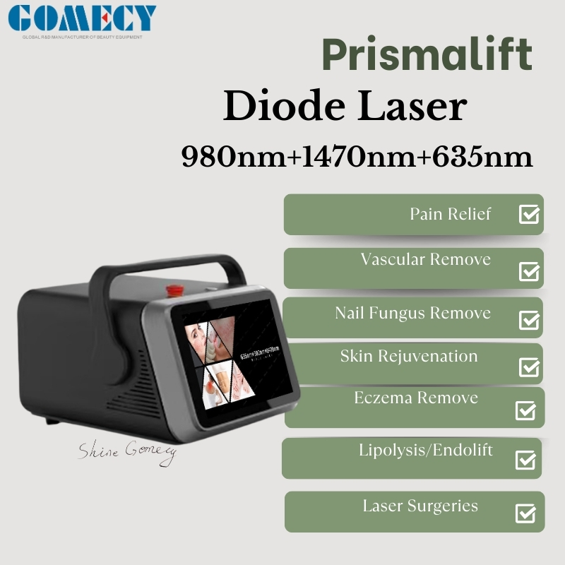 Gomecy Newest Medical 980nm 1470nm 635nm Diode Laser System for Endolift Wound Healing and Anti-Inflammatory Treatments Equipment
