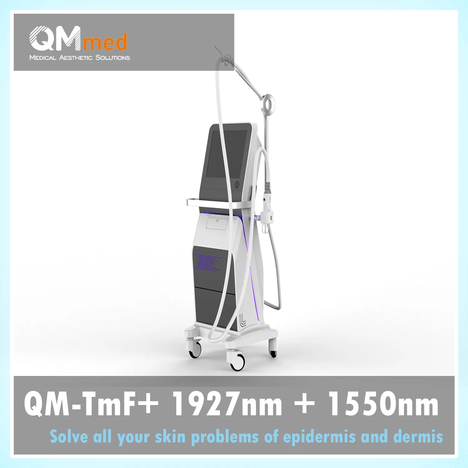 Advanced Smart Dual Wavelength Fractional Laser Skin Rejuvenation System 1927nm/1150nm Comfort Treatment + Pigment Management + Pore Shrinking for Home/Clinic
