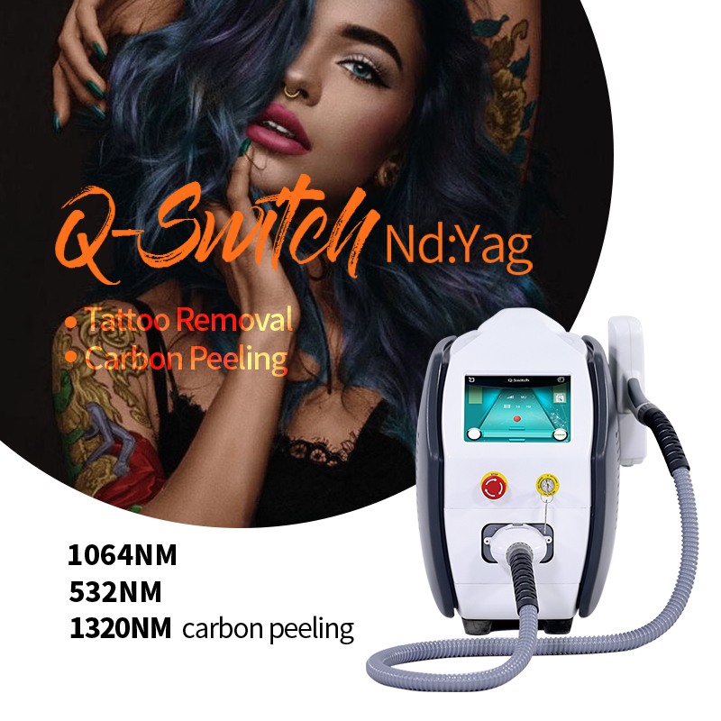 Best Selling Q Switch ND YAG Laser Tattoo Removal Machine For Permanent Makeup Removal Salon Use