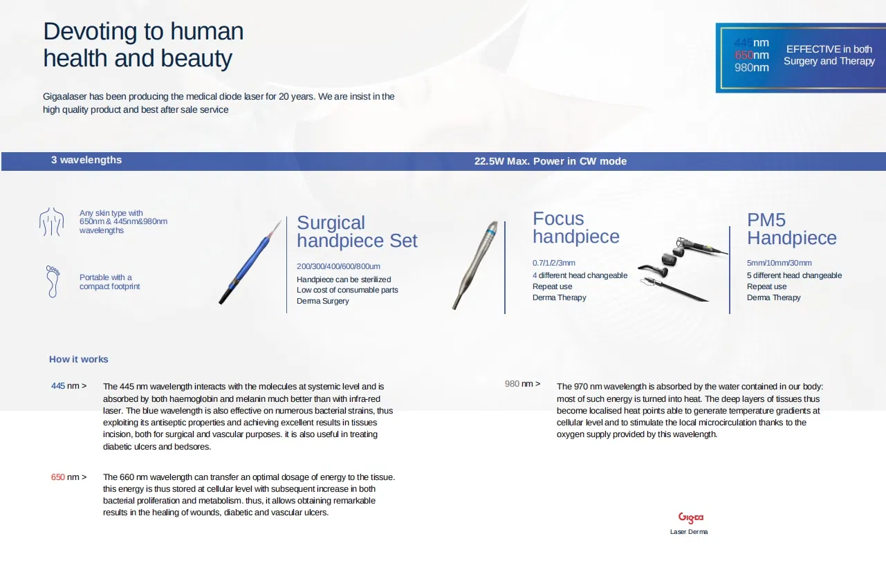 Medical Diode Laser System for Dermatology Clinics and Skin Therapy