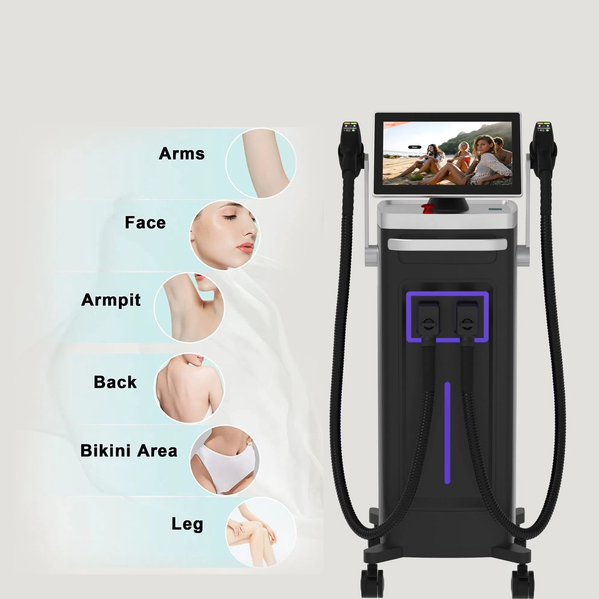 Advanced 4-in-1 Laser Treatment Beauty System: Diode Laser, IPL, ND YAG, RF