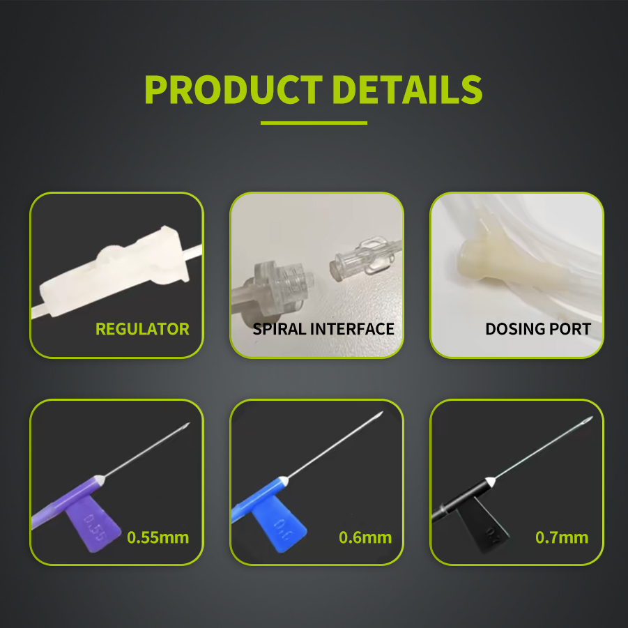 Medical Disposable IV Drip Infusion Giving Set with Infusion Patch