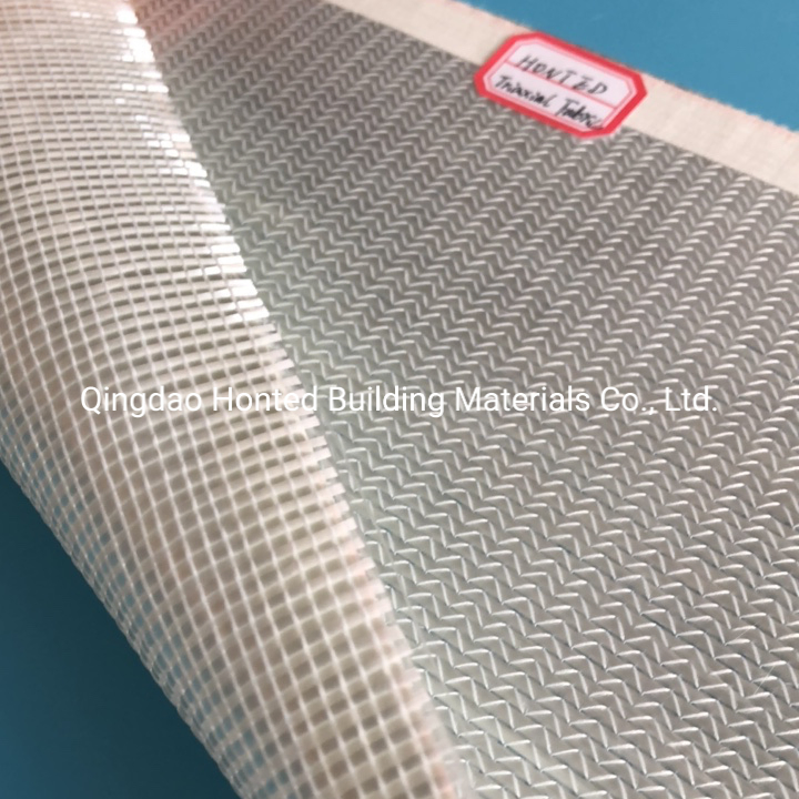 +-45 0/90 Degree E-Glass Fiberglass Triaxial Fabric Fiberglass Multiaxial Fabric for Vacuum Infusion Boat