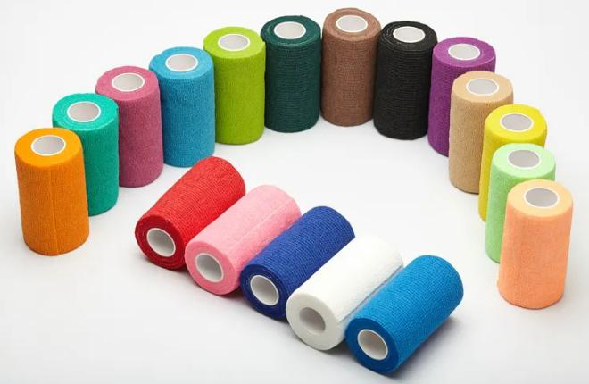 Custom 5cm Non-Woven Wrap Animal Self Adhesive Adherent Vet Cotton Dog Pet Self-Adhesive Elastic Cohesive Bandage