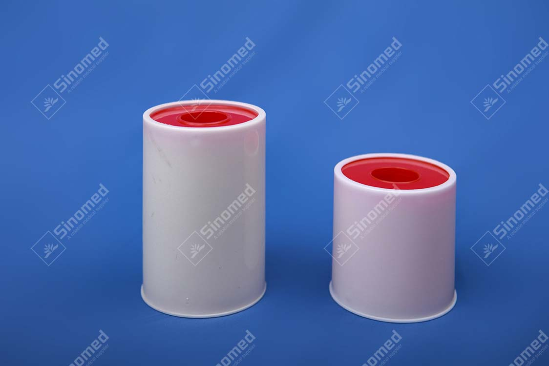 Disposable Adhesive Plaster Spool Plastic Cover Strong Stick Surgical Zinc Oxide Plaster