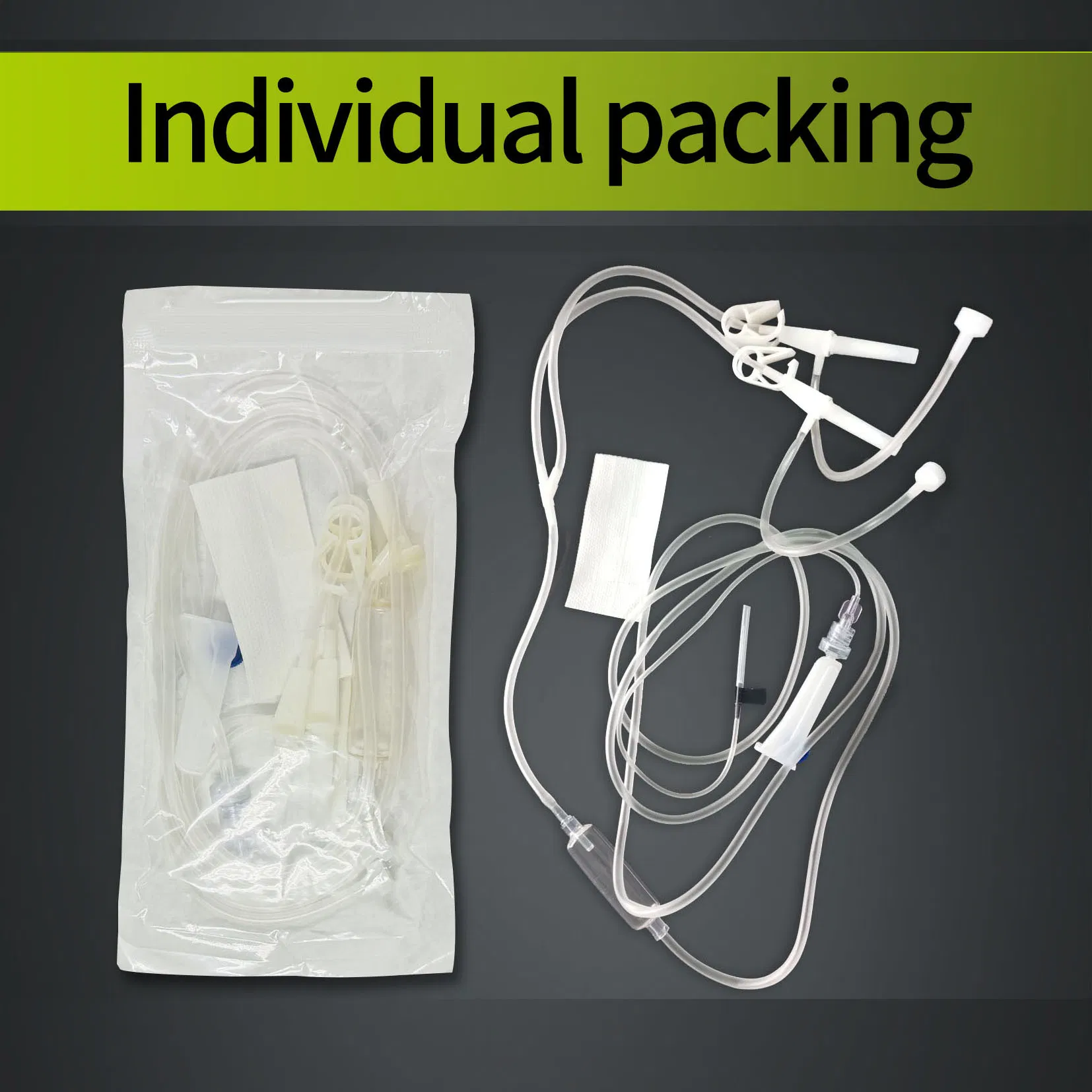 Cheap Price Medical Disposable IV Infusion Set with with Infusion Patch