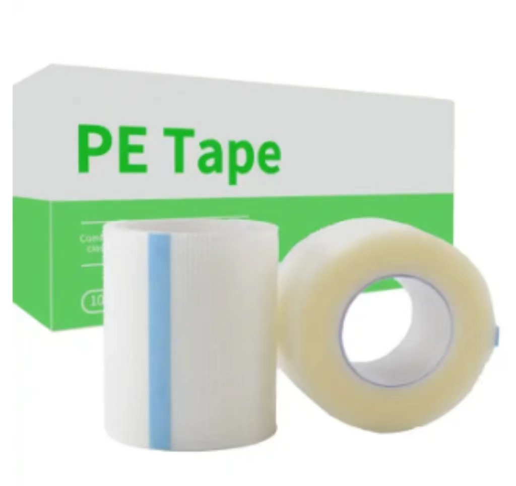 Wholesale Medical Easy Tear Waterproof Silicone Micropore Adhesive Transparent Surgical PE Tape with Plastic Tin