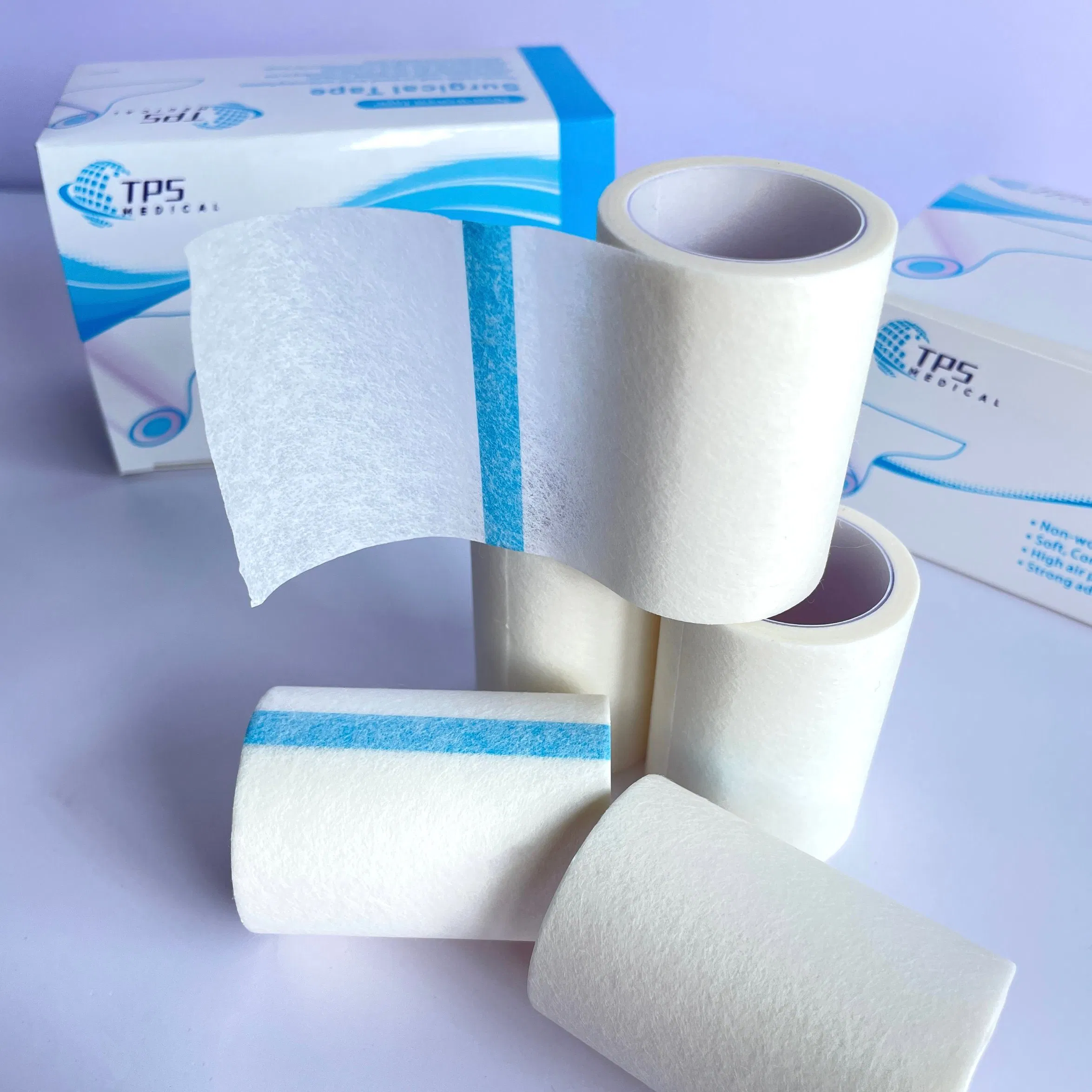 TPS Apostille CE Paper Medical First Aid Surgical Tape Lightweight Breathable Microporous Self Adhesive Latex Free Hypoallergenic Bandage Wound Dressing Tape