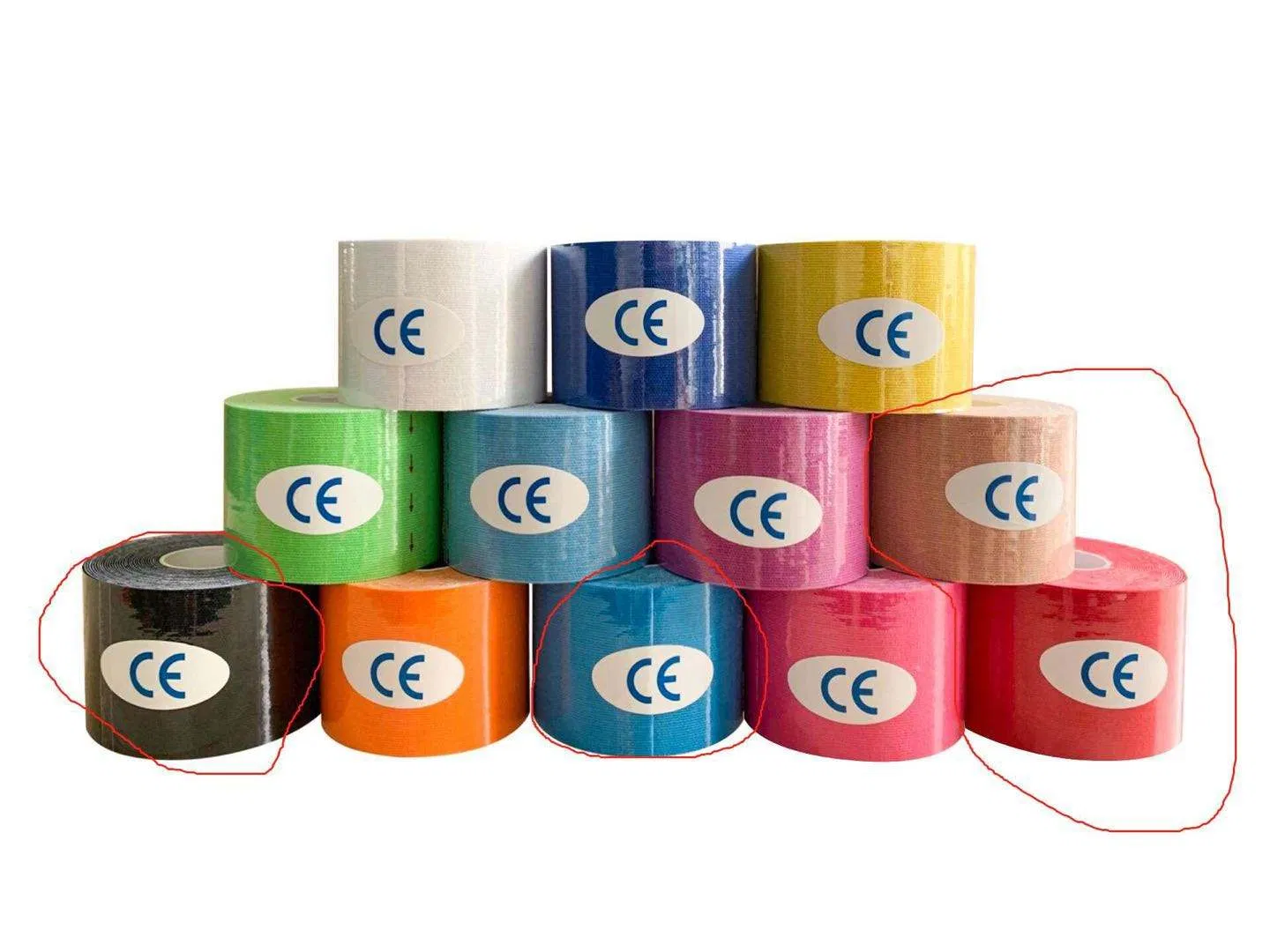 Assorted Color Breathable Cohesive Bandage Wrap Rolls Elastic Self-Adherent Tape