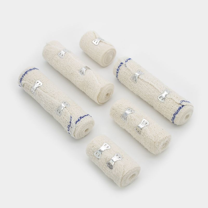 Good Quality 2.5cm 5cm 10cm 15cm * 5m Medical Spandex Adhesive Cotton Colored Elastic Crepe Bandage