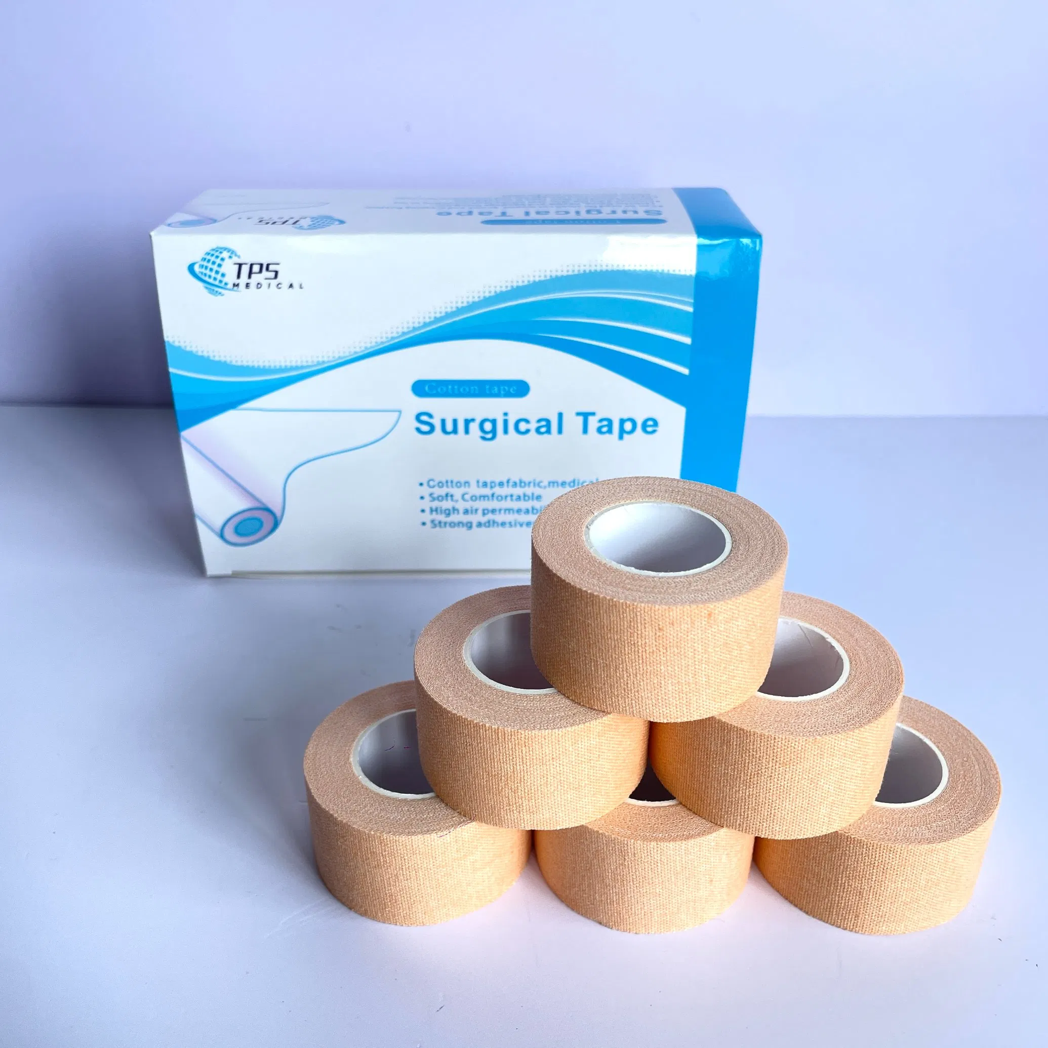 ISO10993 Customized Wholesale Skin Color Stronge Adhesive Zinc Oxide Tape Surgical Adhesive Plaster Medical Tape