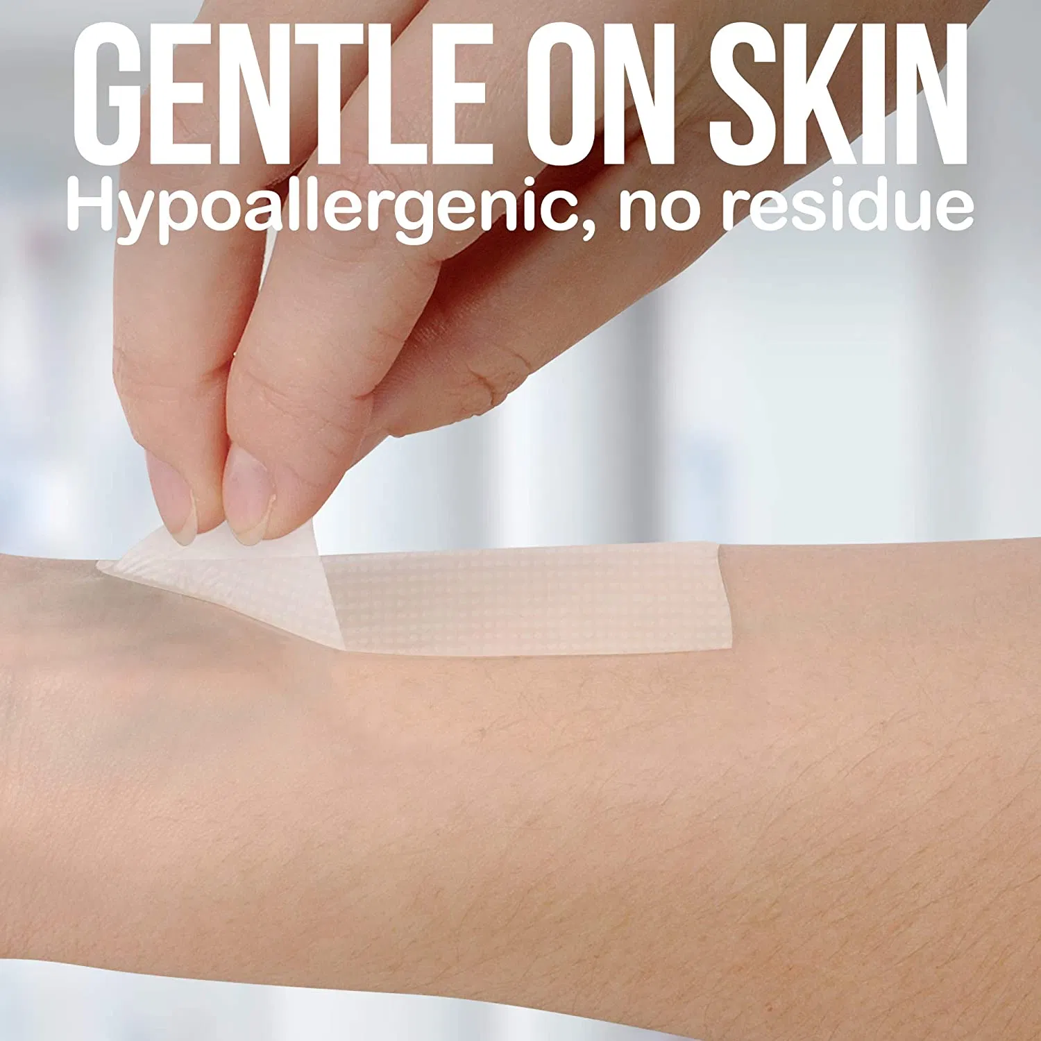 Easy-to-Tear Disposable Surgical Tape Transparent Self-Adhesive PE Tape for Medical Use