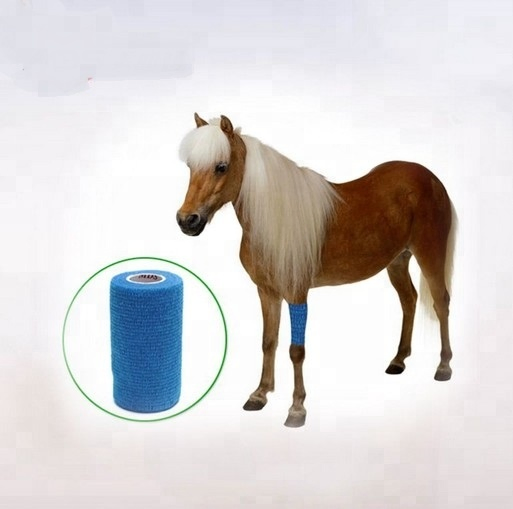 Lower Price Customize Non-Woven Elastic Self-Adhesive Cohesive Crepe Bandage for Pet and Horse