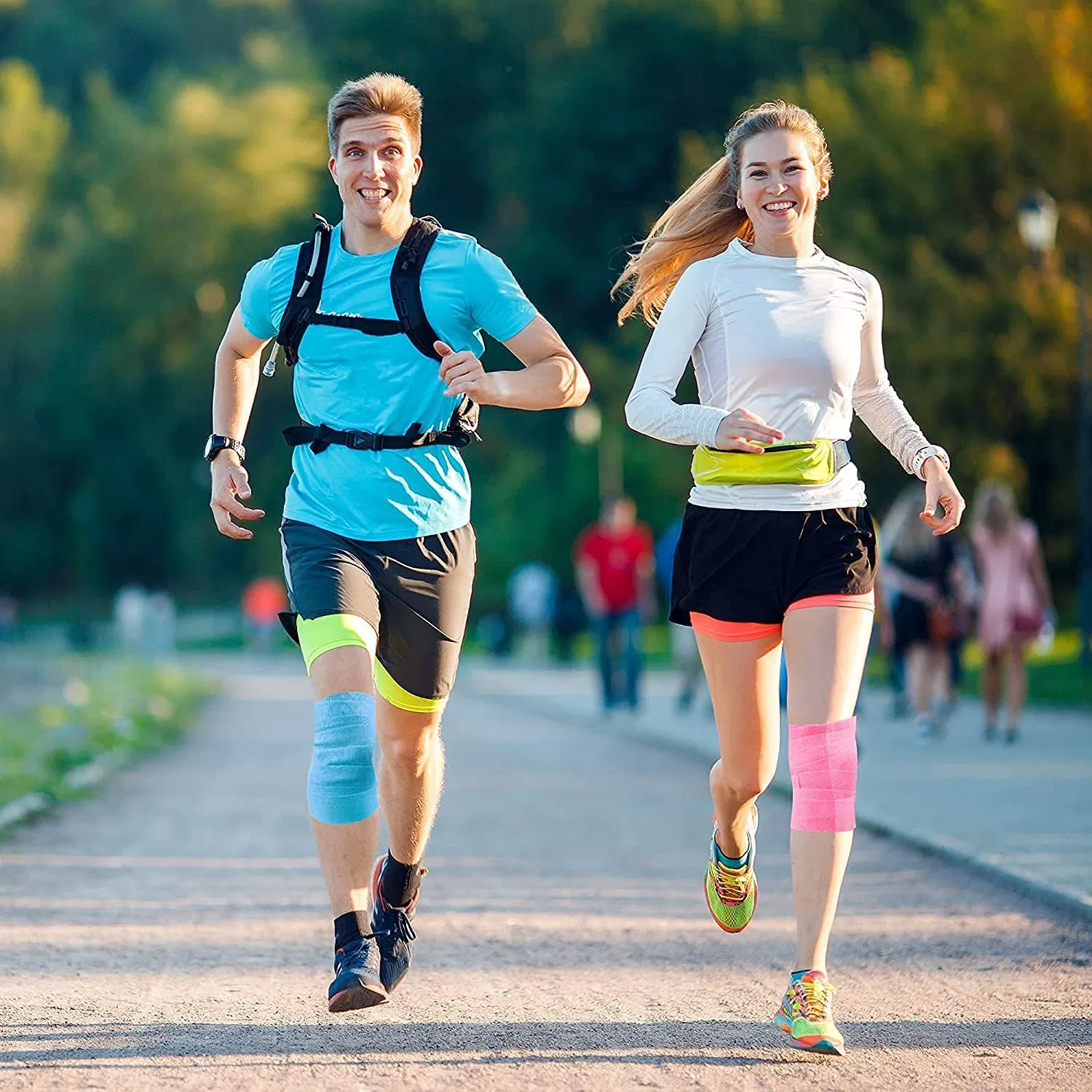 12pack 1 X 5 Yards Self Adhesive Bandage Wrap, Elastic Self Breathable Self Adherent Wrap for Pets, Athletic Cohesive Bandage