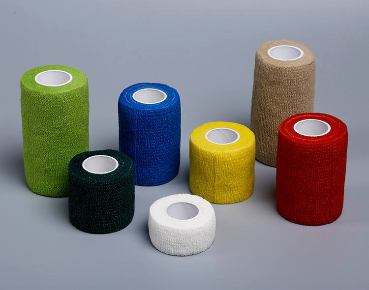 Assorted Color Breathable Cohesive Bandage Wrap Rolls Elastic Self-Adherent Tape