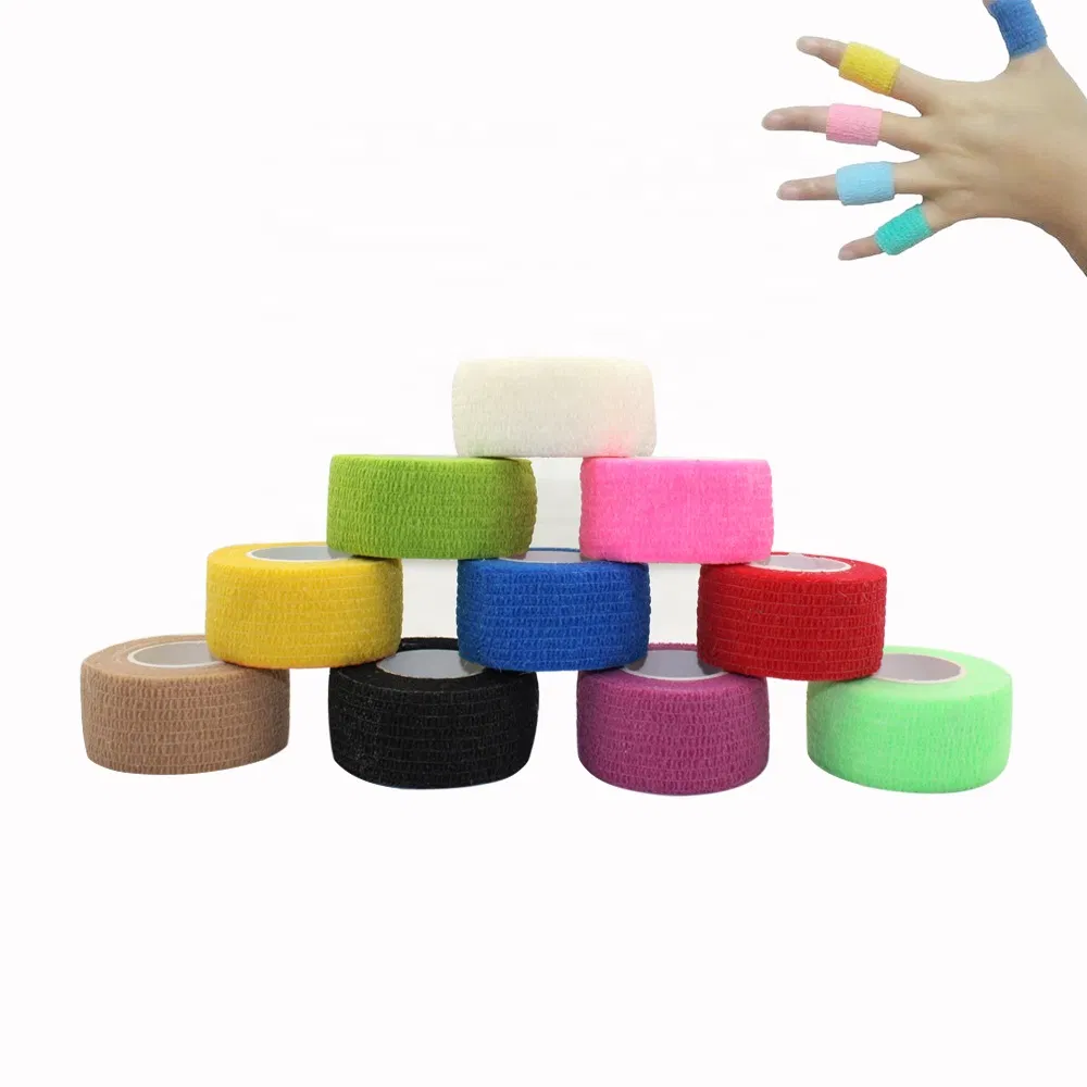 Lower Price Customize Non-Woven Elastic Self-Adhesive Cohesive Crepe Bandage for Pet and Horse