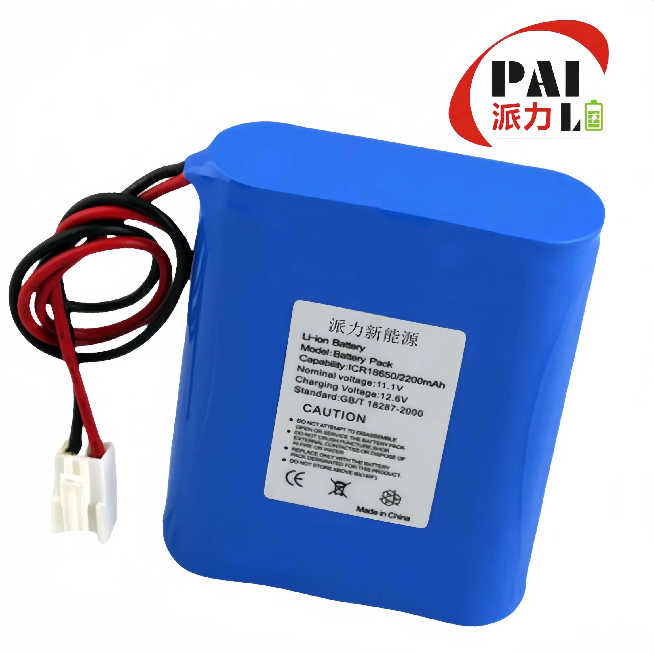 Waterproof Lithium Ion Battery 18650 3s1p 11.1V 3200mAh Rechargeable Battery Pack for Infusion Pump Medical Monitors Fitness Equipment
