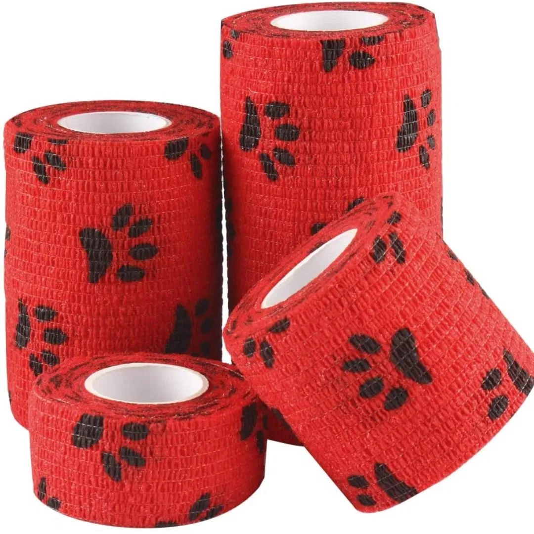 Pet Bandage Cohesive Bandage Non Woven Cohesive Bandage Self-Adherent Wrap Veterinary Cohesive Bandage