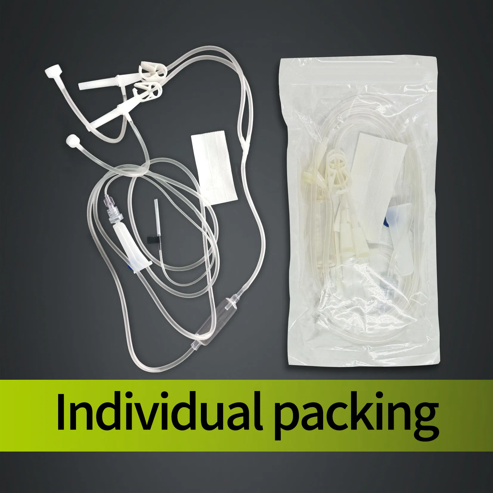 Medical Products Disposable IV Infusion Set with Needle and Infusion Patch