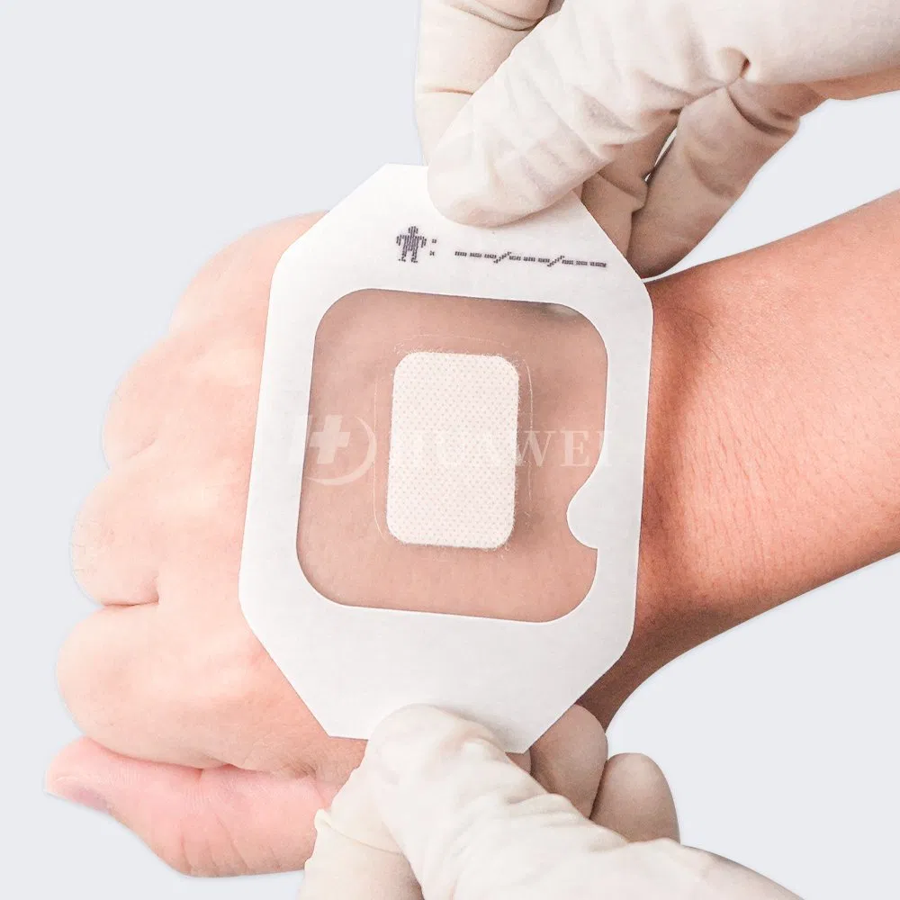 Medical IV Fixation Dressing with with Hydrocolloid Pad Transparent Waterproof Adhesive Patch for Cannula Protection