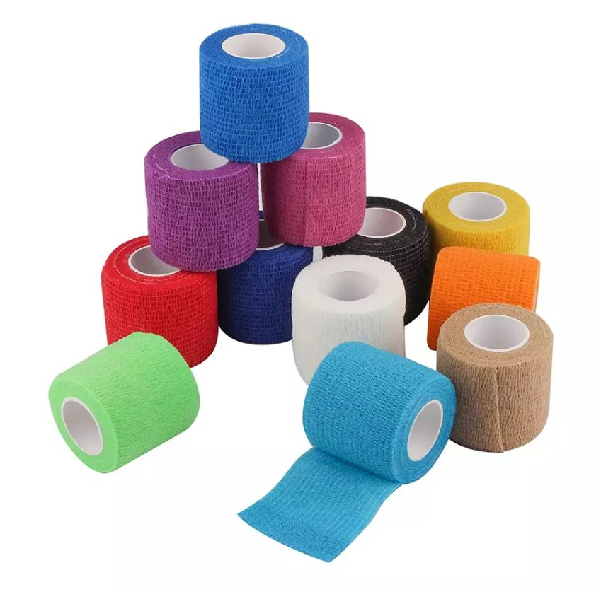 Self Adherent Cohesive Wrap Horse Bandages Tape Equine Cohesive Bandages Custom Colored Sports Tape Non-Woven Elastic Cohesive Bandage
