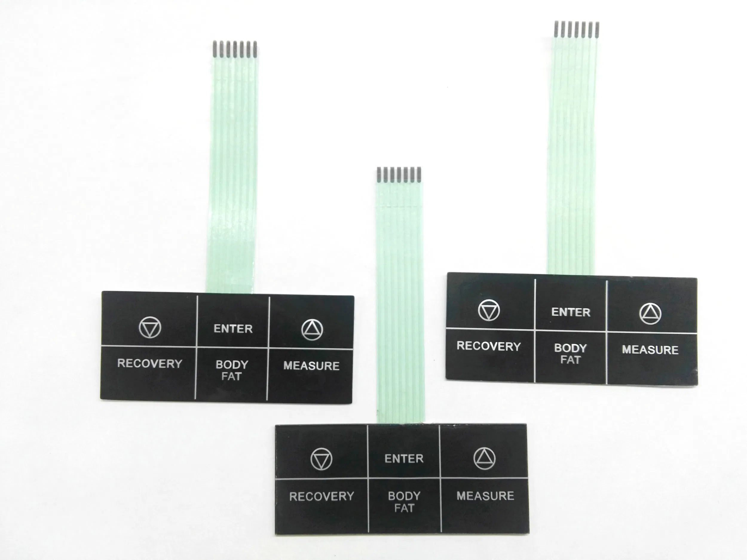 Custom Flat Button Prssure Sensitive Polyester Switch Graphic Overlay Membrane Switch for Infusion Pumps