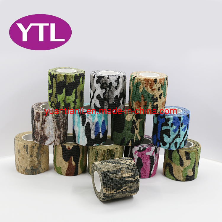 Non Woven Waterproof Camo Vet Wrap Self-Adherent Cohesive Tape Bandage Elastic Compression Manufacturer