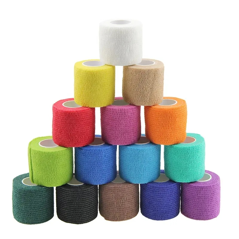 5cm Non-Woven Wrap Animal Self Adhesive Adherent Vet Cotton Dog Pet Self-Adhesive Elastic Cohesive Bandage