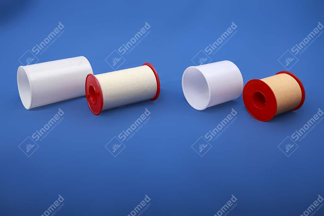 Disposable Adhesive Plaster Spool Plastic Cover Strong Stick Surgical Zinc Oxide Plaster
