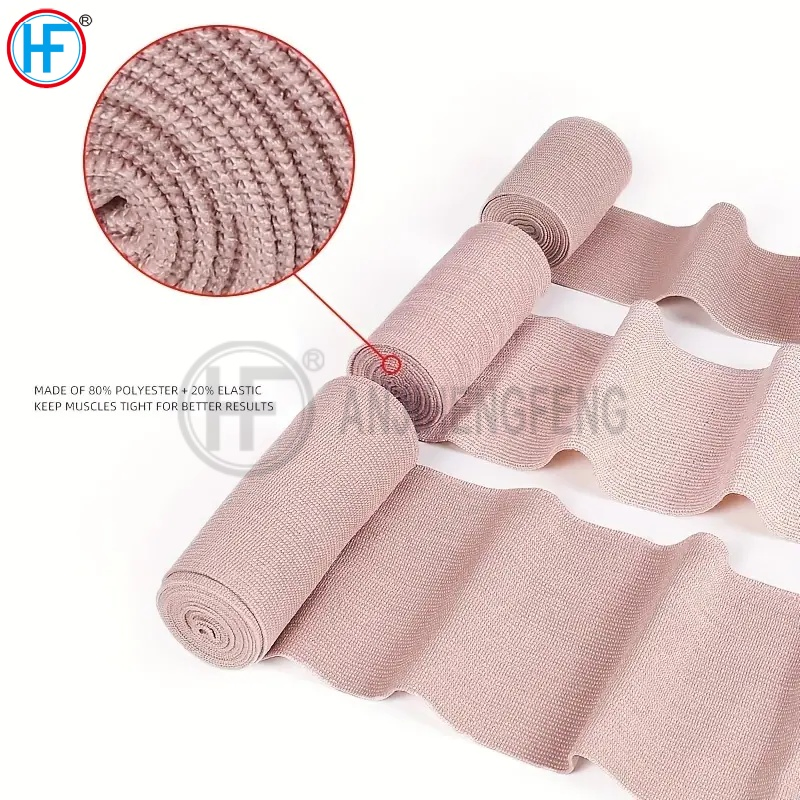 Disposable Medical Hospital Gauze Supply Skin Color High Elastic Cotton Crepe 90GSM Bandage Factory