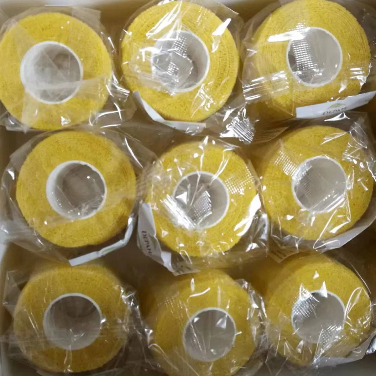 Latex Adhesive and Latex Free Adhesive Non Woven Cohesive Bandage Self-Adherent Wrap Stick to Itself Bandage with Sizes 1"/2"/3"/4"X5yards