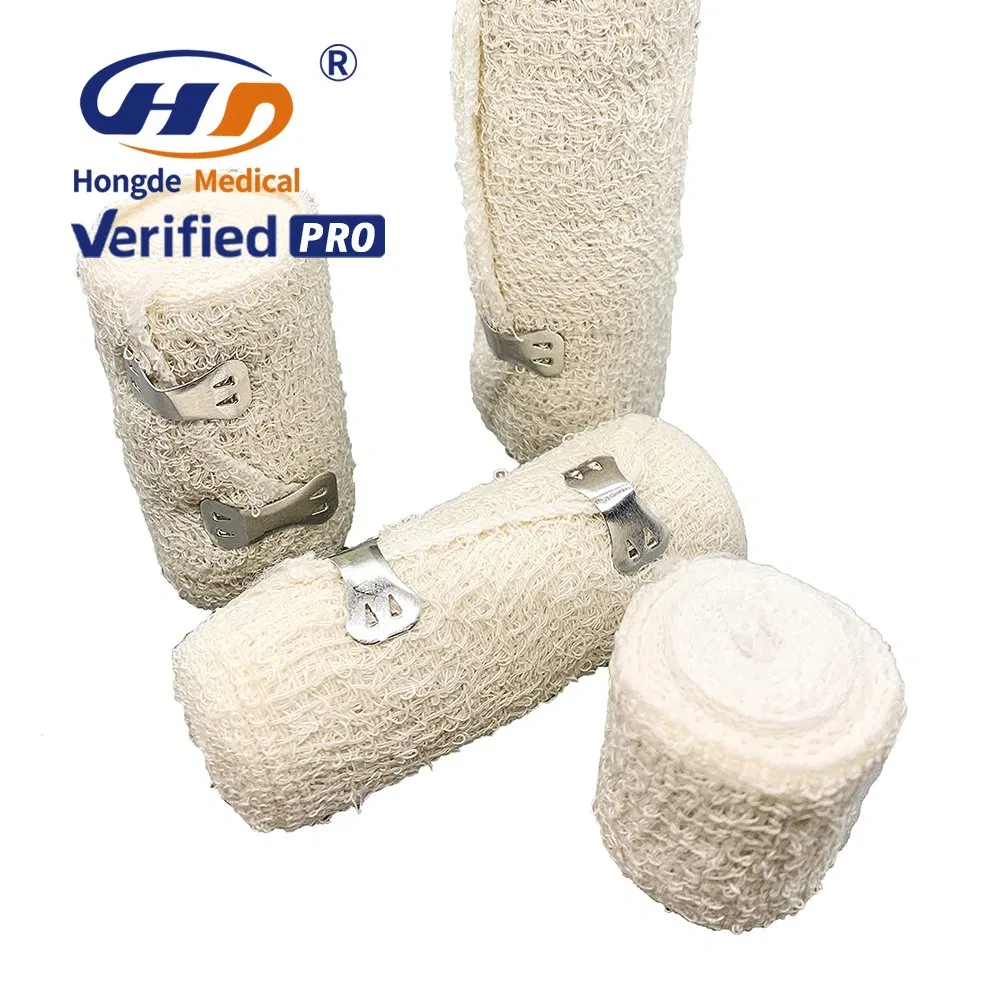 Elastic Crepe Bandage Cotton and Spandex Material for Medical Use